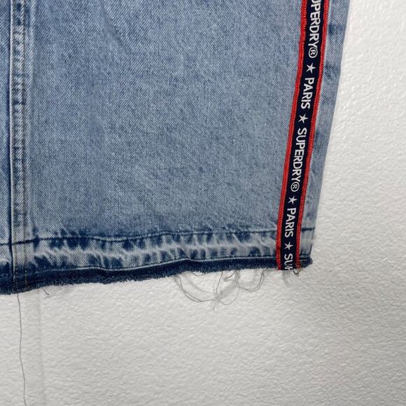 Superdry Womens Skirt Size 28 Light Wash Denim Blue Jean Unlined Casual Pockets - Picture 7 of 16